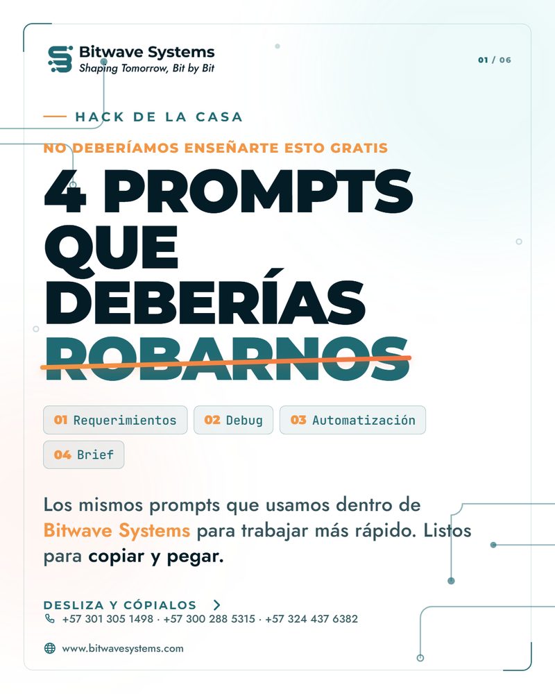 Portada del carrusel 4 prompts que deberías robarnos